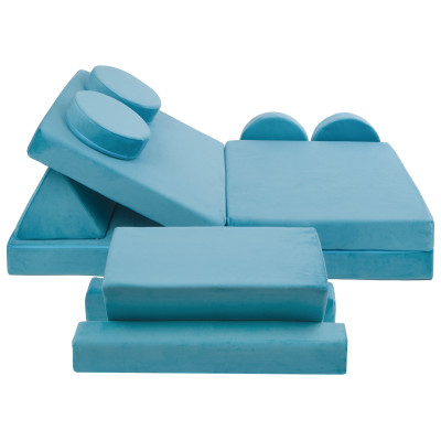 Wielofunkcyjna sofa modułowa dla dziecka i klocki piankowe w jednym